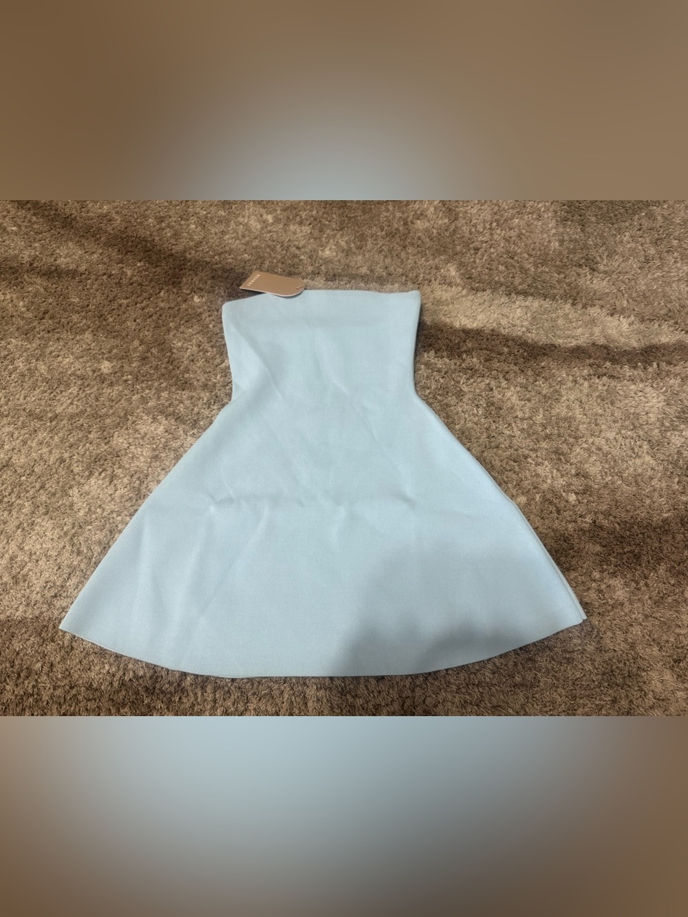 Meshki Anette
Bandage Knit Strapless Top - Sky Blue